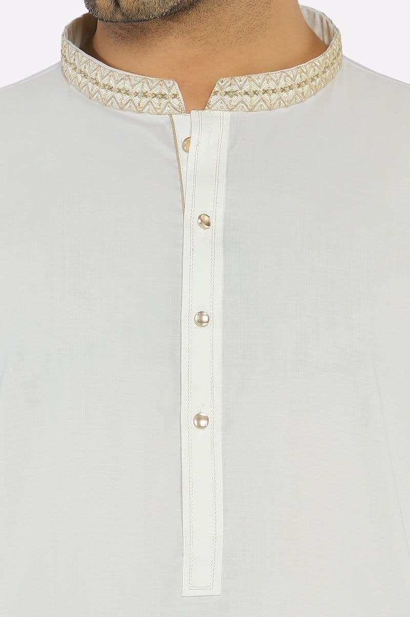 Off White Wash & Wear Shalwar Kameez thumbnail