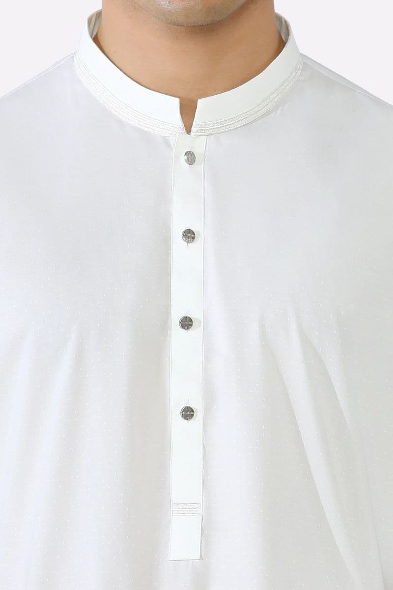 Off White Wash & Wear Shalwar Kameez thumbnail