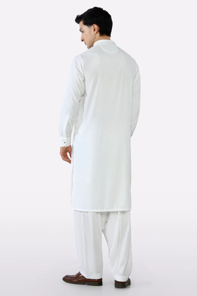 Off White Wash & Wear Shalwar Kameez thumbnail