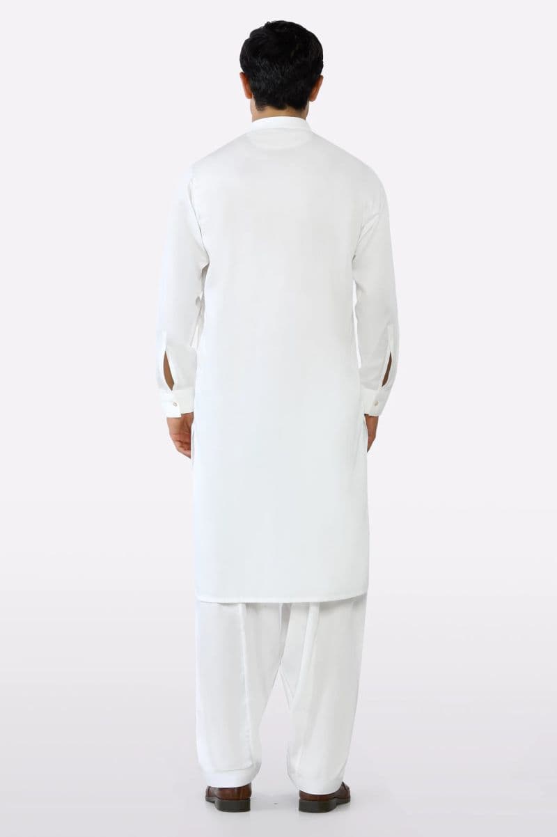Off White Cotton Shalwar Kameez thumbnail