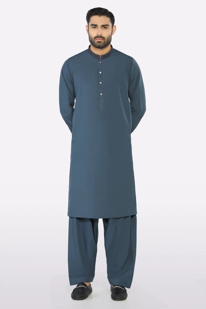 Blue Wash & Wear Shalwar Kameez thumbnail
