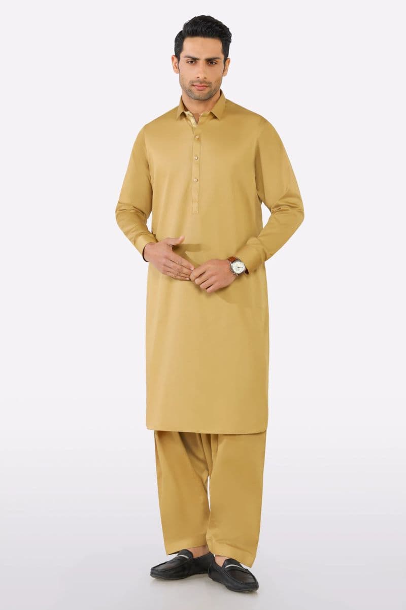 Mustard Cotton Shalwar Kameez