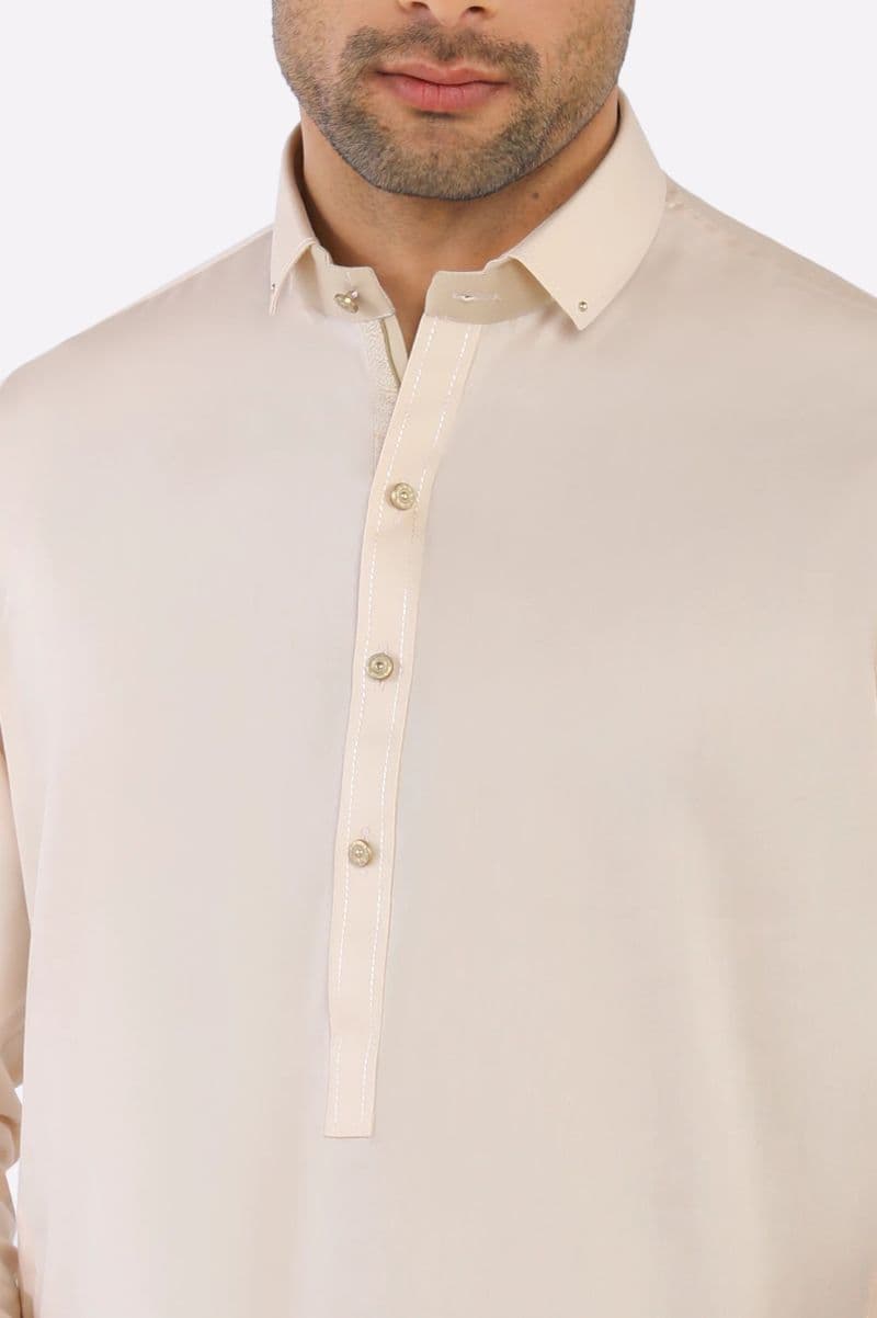 Peach Cotton Shalwar Kameez