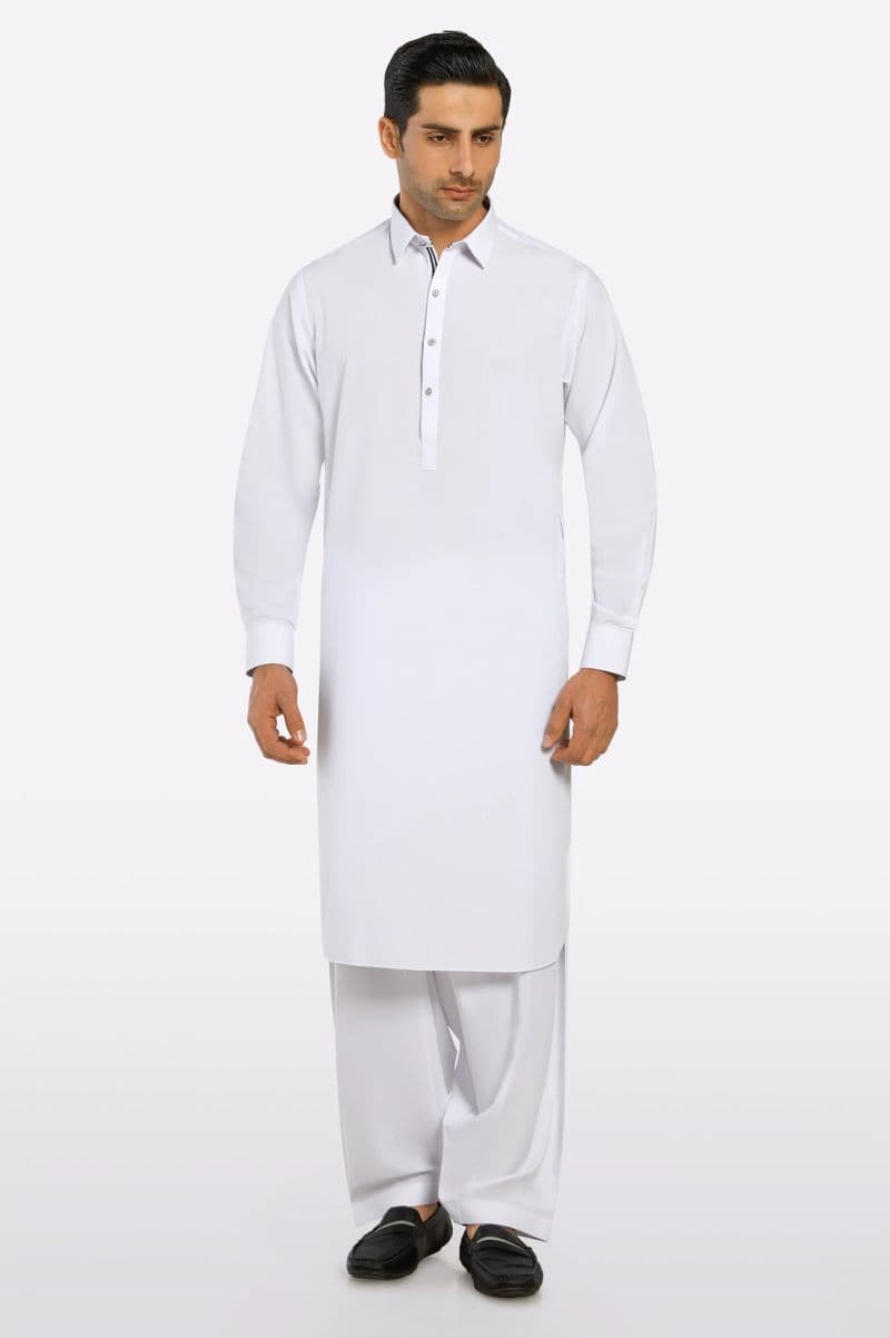 White Wash & Wear Shalwar Kameez
