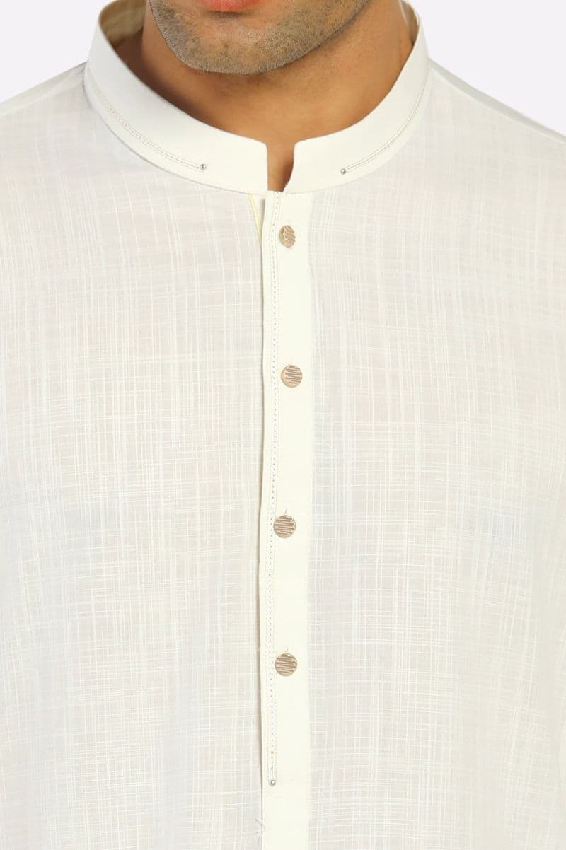 Off White Wash & Wear Shalwar Kameez thumbnail