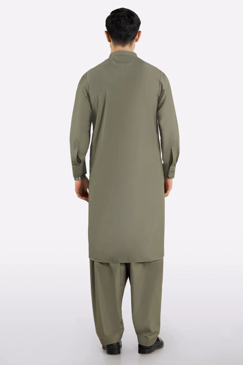 Beige Wash & Wear Shalwar Kameez thumbnail