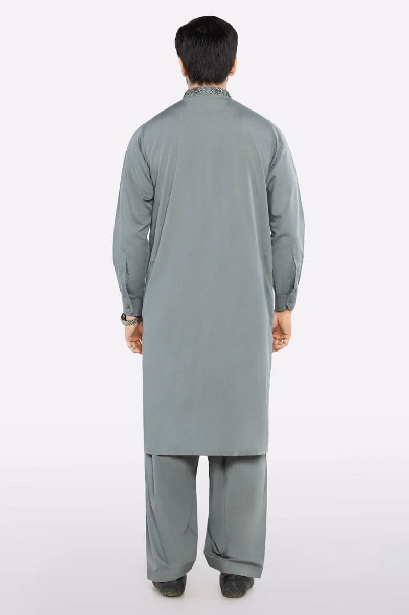Light Grey Wash & Wear Shalwar Kameez