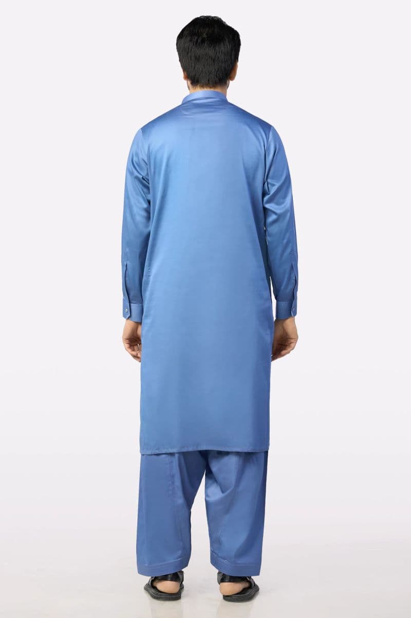 Blue Cotton Shalwar Kameez