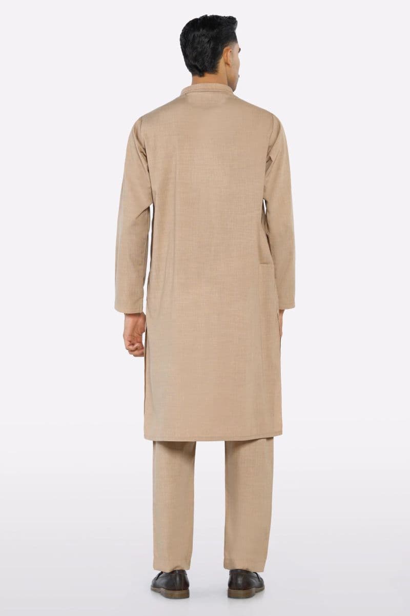 Brown Wash & Wear Kurta Pajama