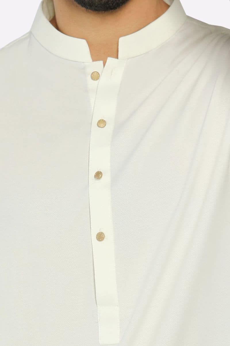 Off White Wash & Wear Shalwar Kameez thumbnail