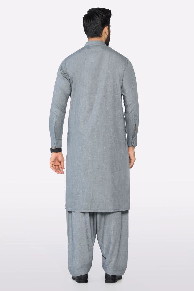 Gray Wash & Wear Shalwar Kameez thumbnail
