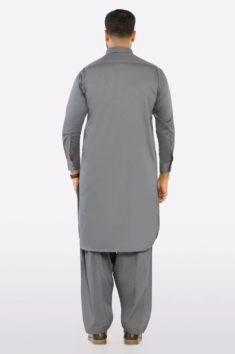 Grey Cotton Shalwar Kameez
