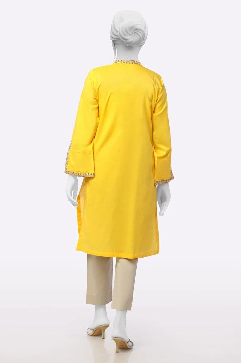 Yellow Embroidered Kurti thumbnail