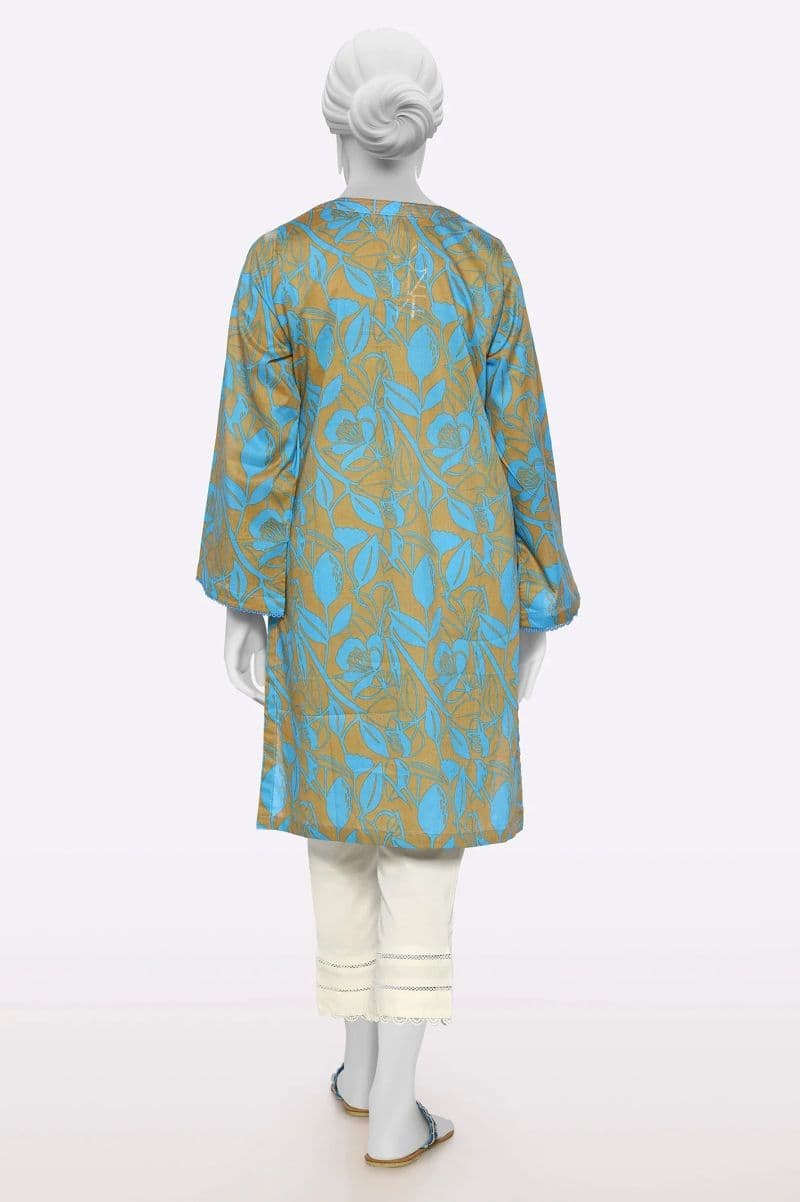 Cambric Blue Printed Kurti thumbnail