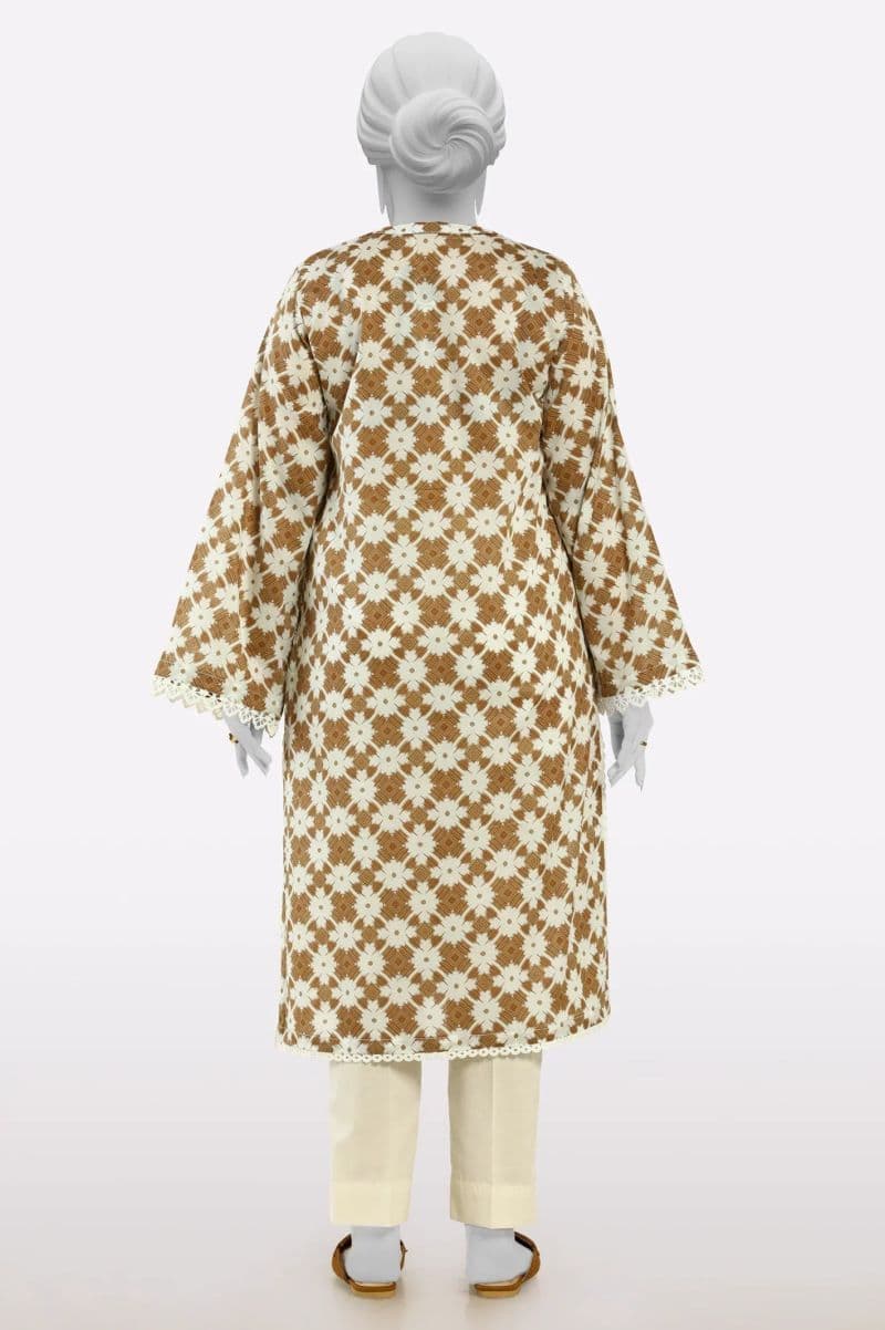 Cambric White Printed Kurti thumbnail
