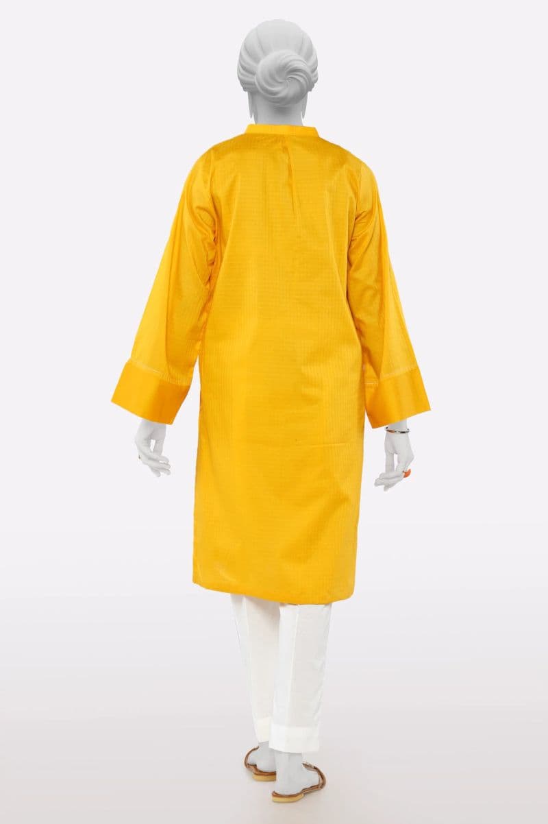 Dobby Yellow Stylised Kurti thumbnail