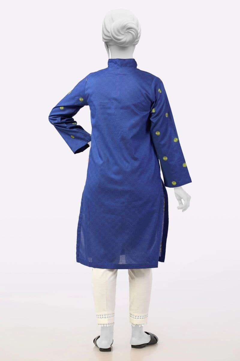 Navy Blue Embroidered Kurti thumbnail