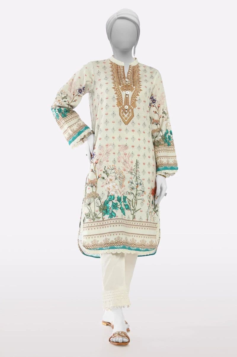 Off White Printed Kurti thumbnail