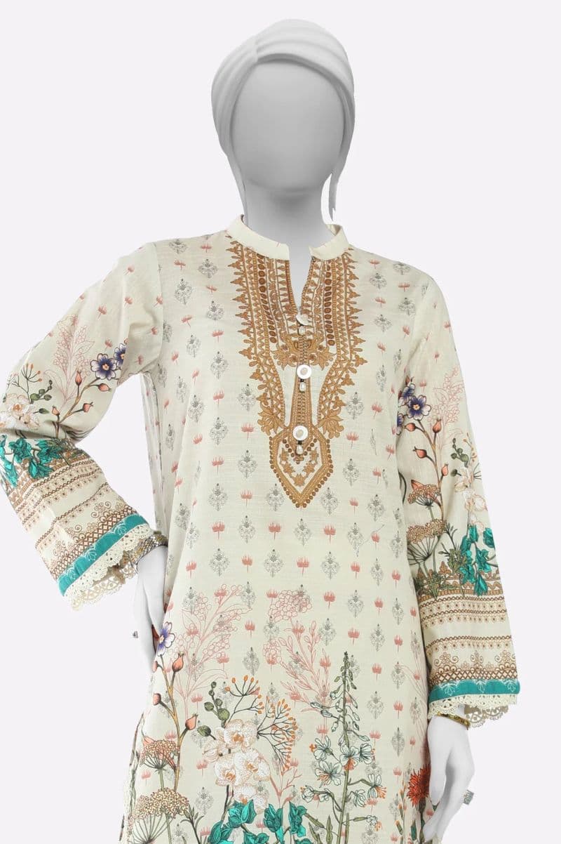 Off White Printed Kurti thumbnail