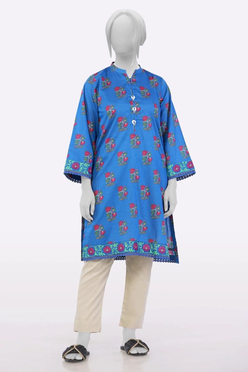 Blue Printed Kurti thumbnail