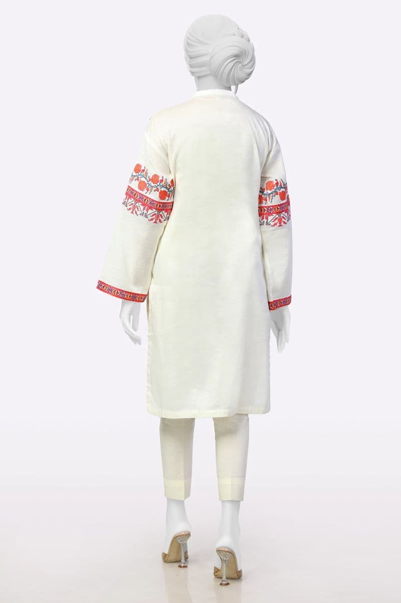 White Embroidered Kurti