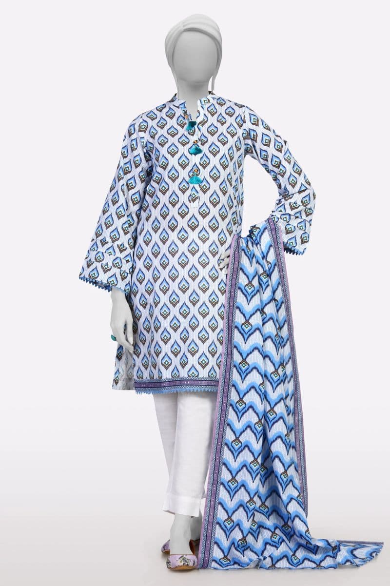 Khaddar Blue Printed 3PC thumbnail