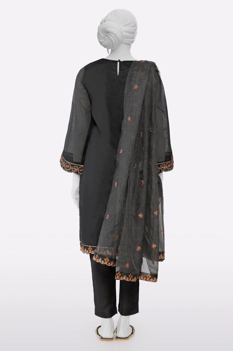 Karandi Black Embroidered 3PC thumbnail