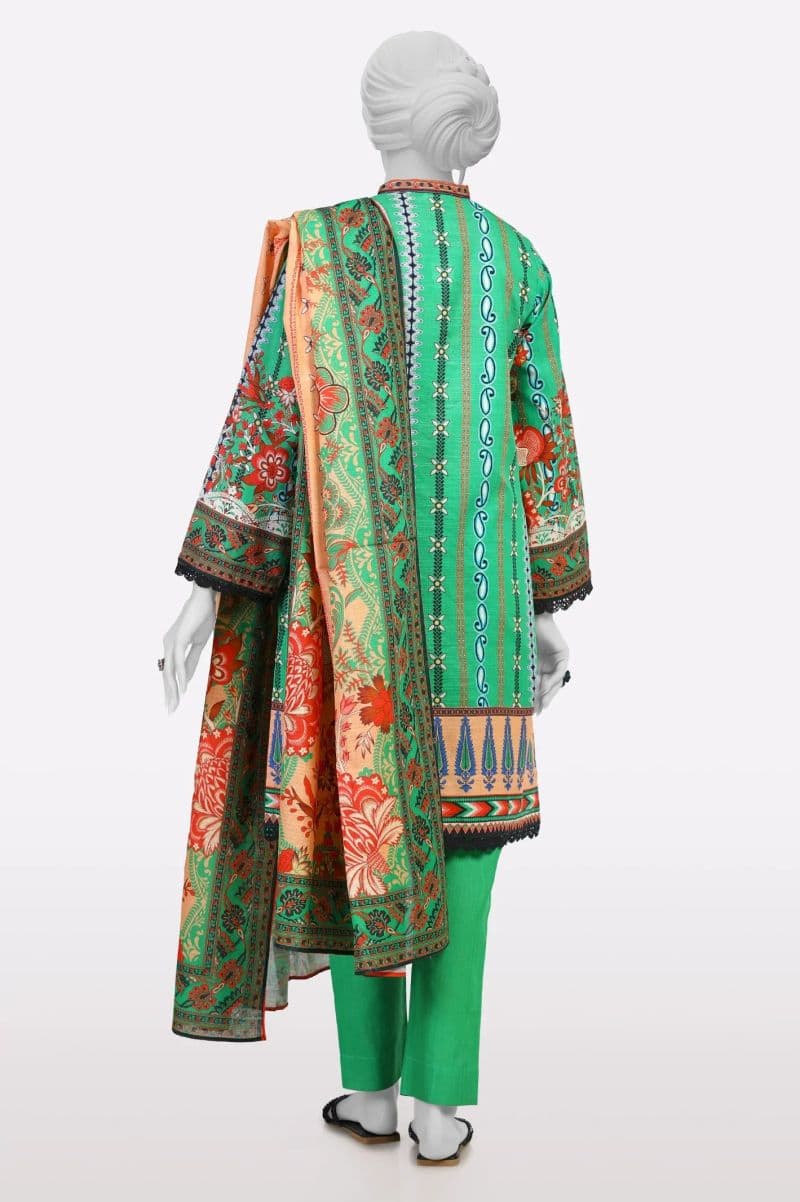 Khaddar Green Printed 3PC thumbnail