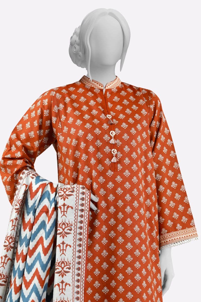 Khaddar Brown Printed 3PC thumbnail