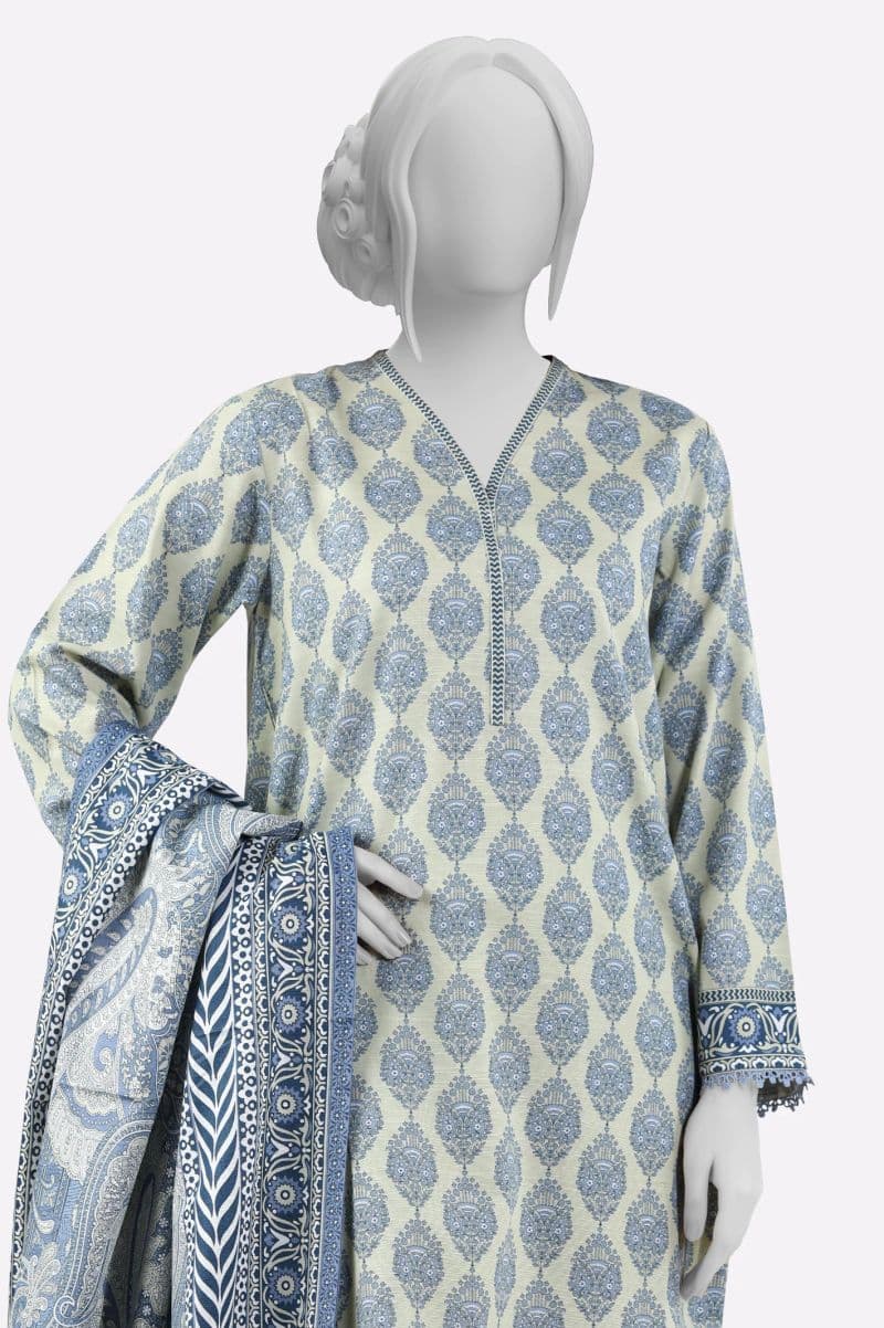 Khaddar Beige Printed 3PC thumbnail