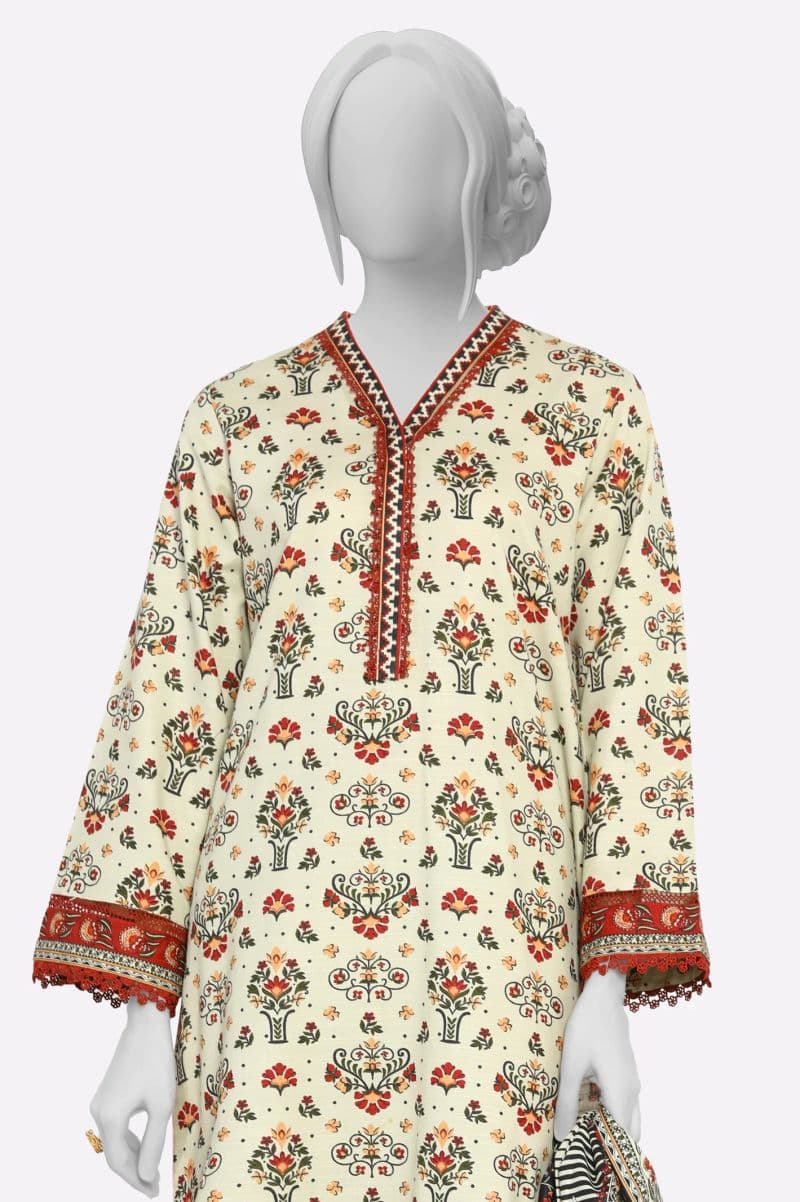 Khaddar Beige Printed 3PC thumbnail