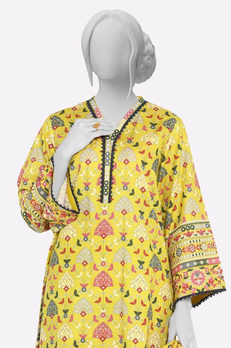 Khaddar Mustard Printed 3PC thumbnail