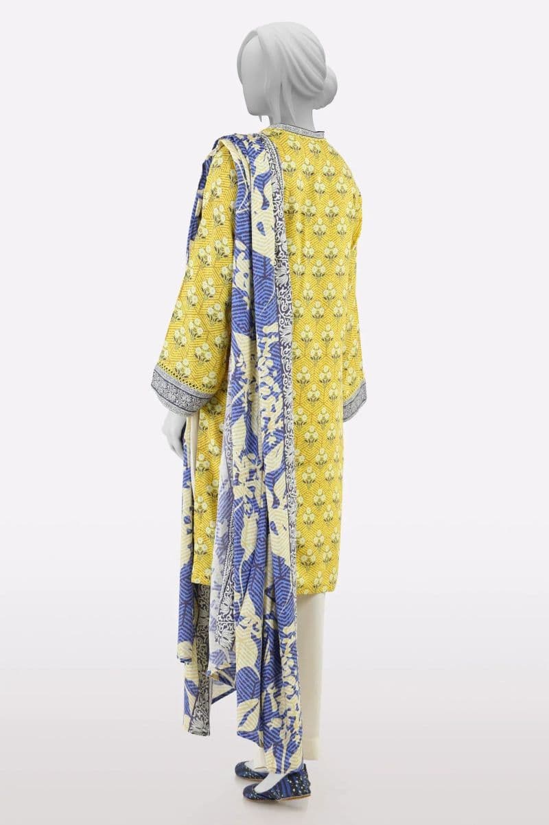 Khaddar Mustard Printed 3PC thumbnail