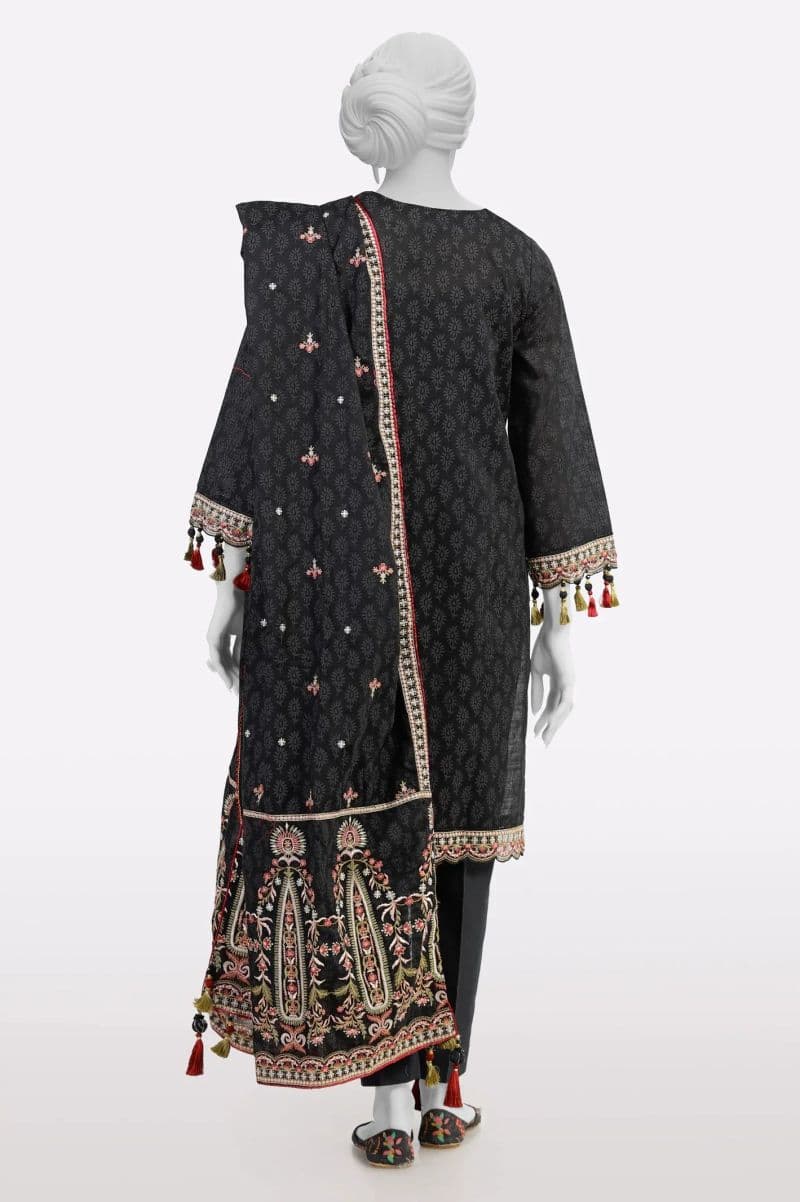 Black Printed Embroidered 3PC thumbnail