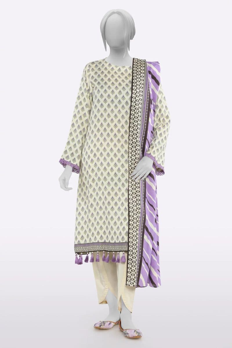 Printed Unstitched 3PC