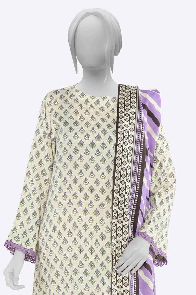 Printed Unstitched 3PC