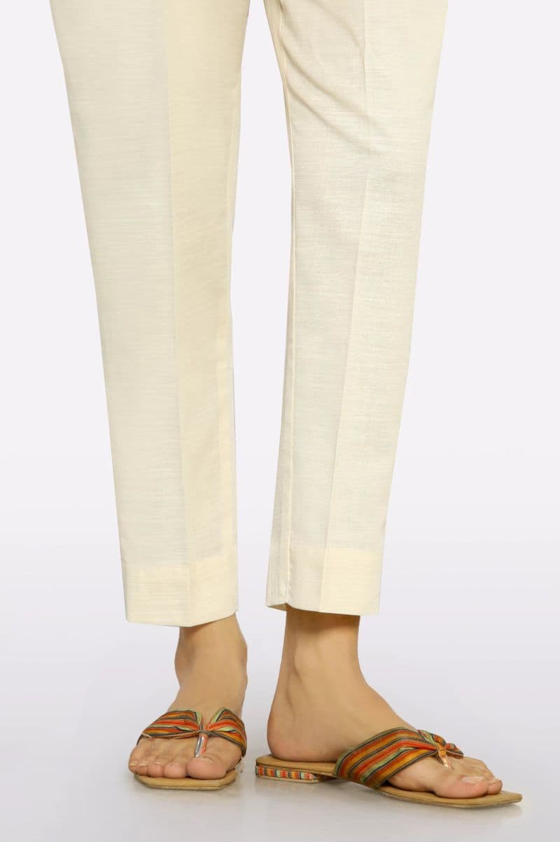 Khaddar Cream Plain Trouser thumbnail