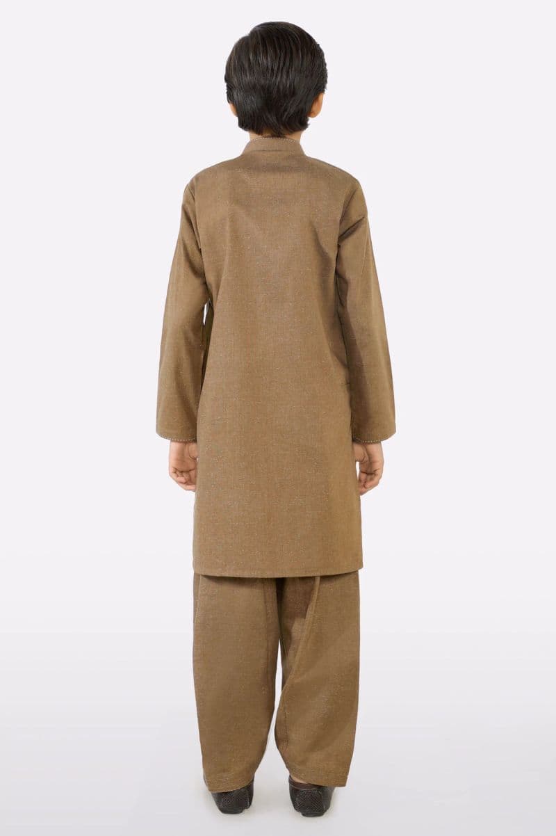 Light Brown Boys Kameez Shalwar