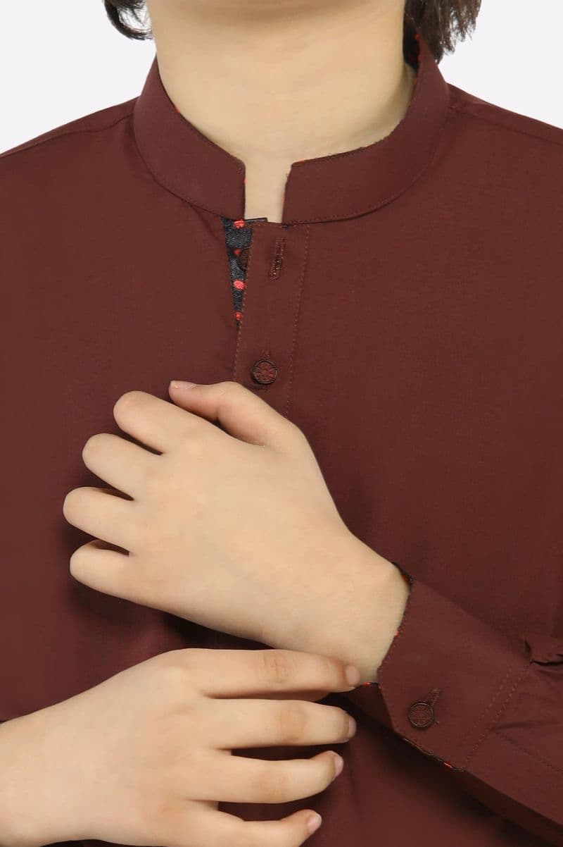 Maroon Boys Kurta Pajama thumbnail
