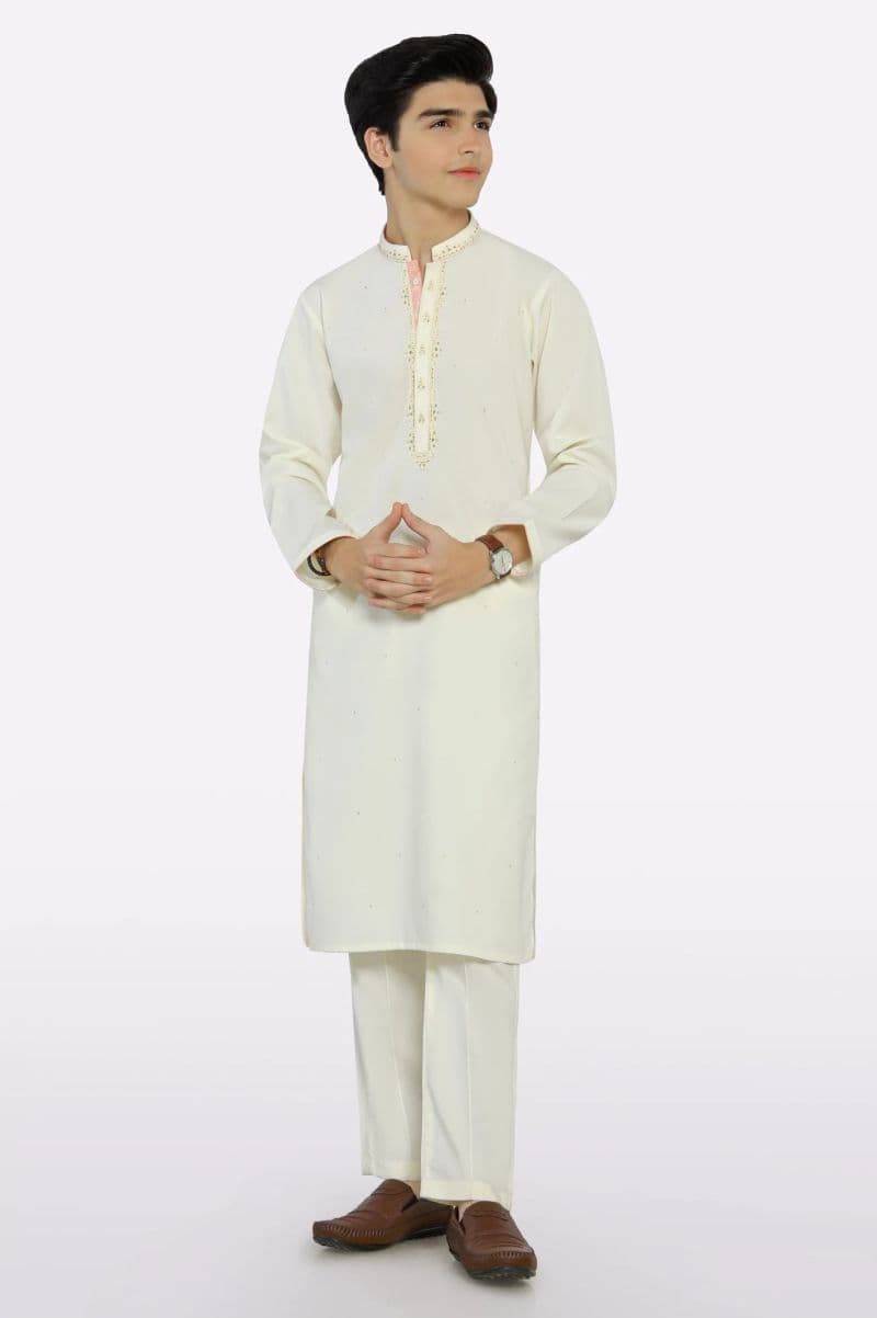 Cream Boys Kurta Pajama