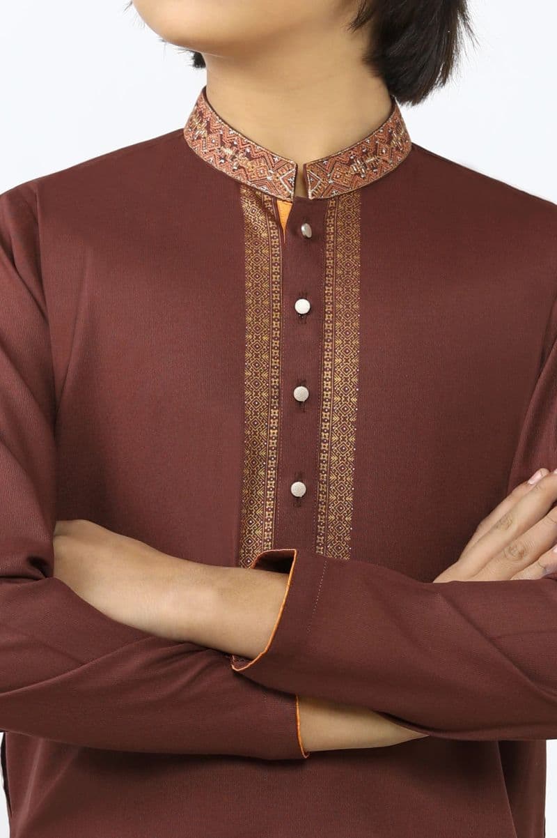 Maroon Boys Kurta Pajama