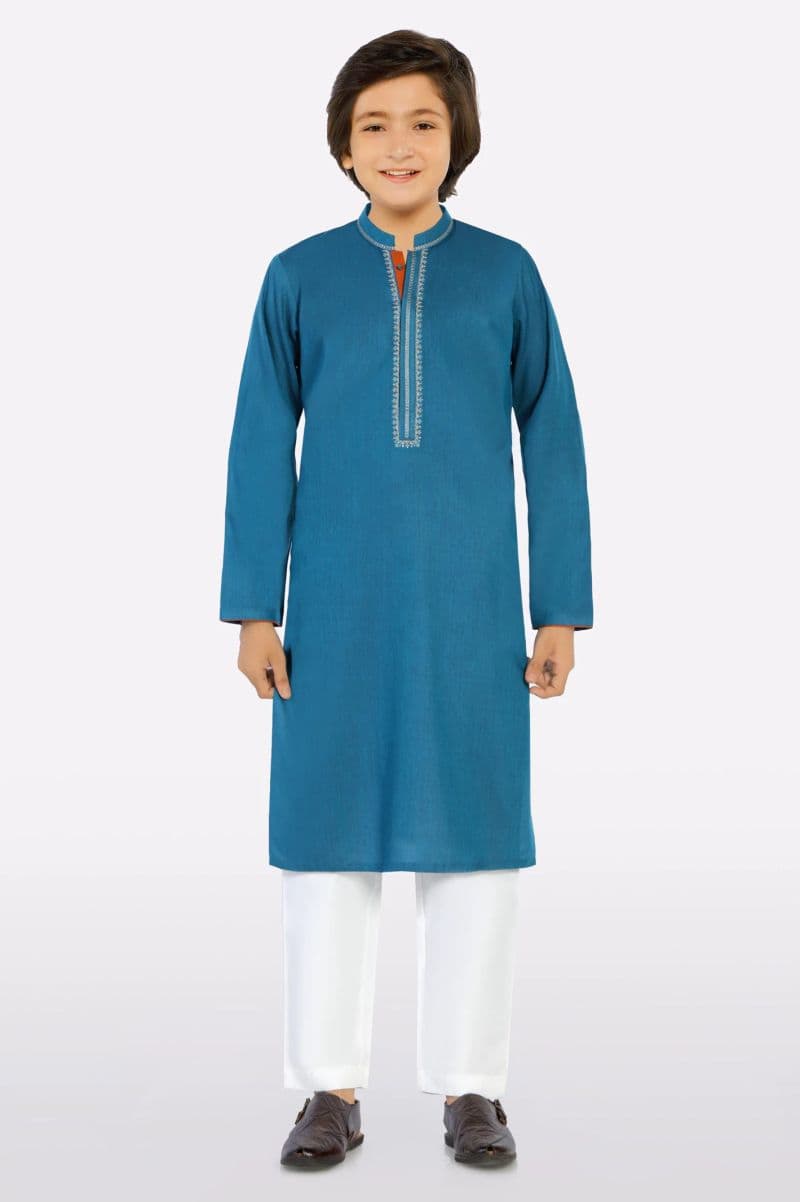 Blue Teens Kurta Pajama