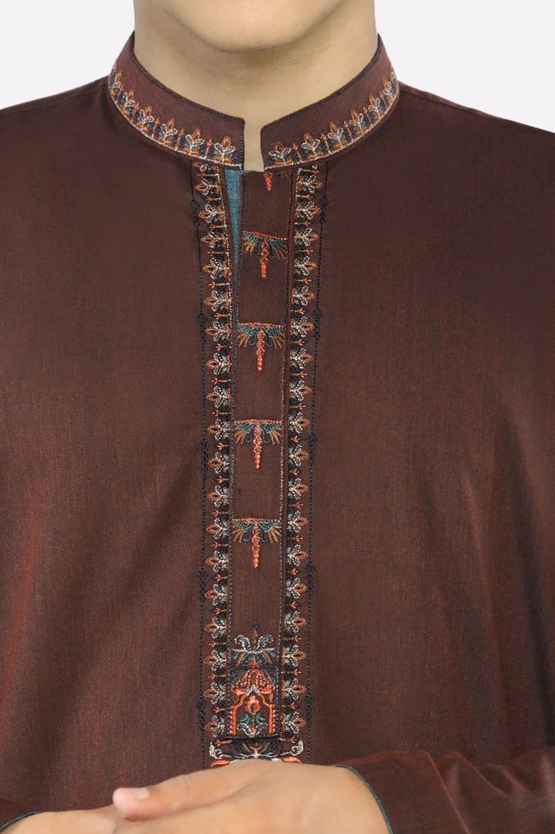 Maroon Teens Kurta Pajama