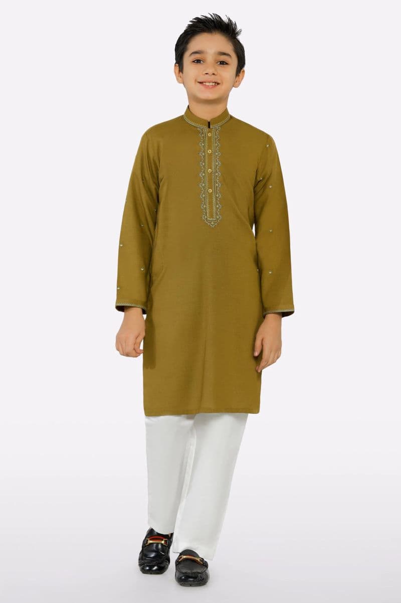 Olive Boys Kurta Pajama thumbnail