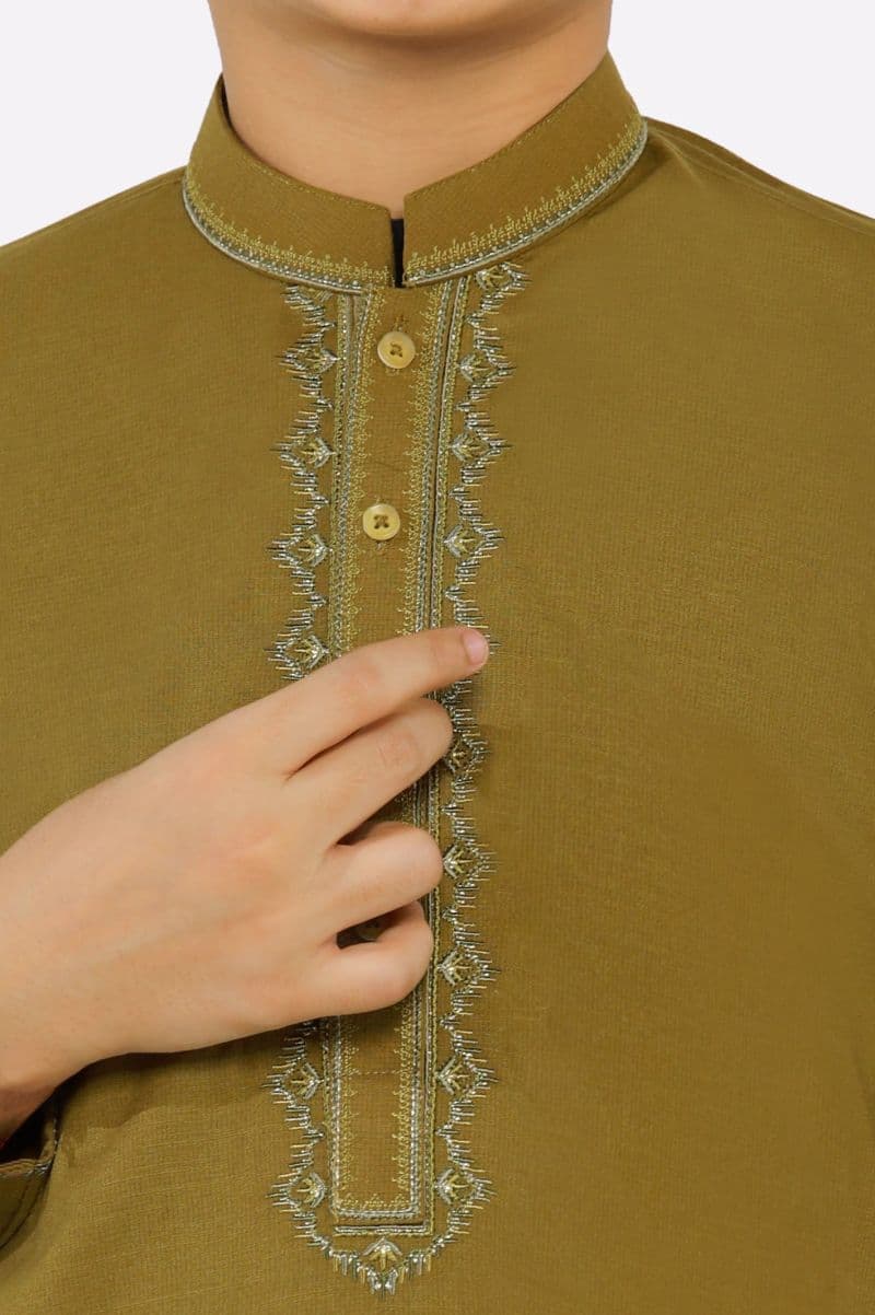 Olive Boys Kurta Pajama thumbnail