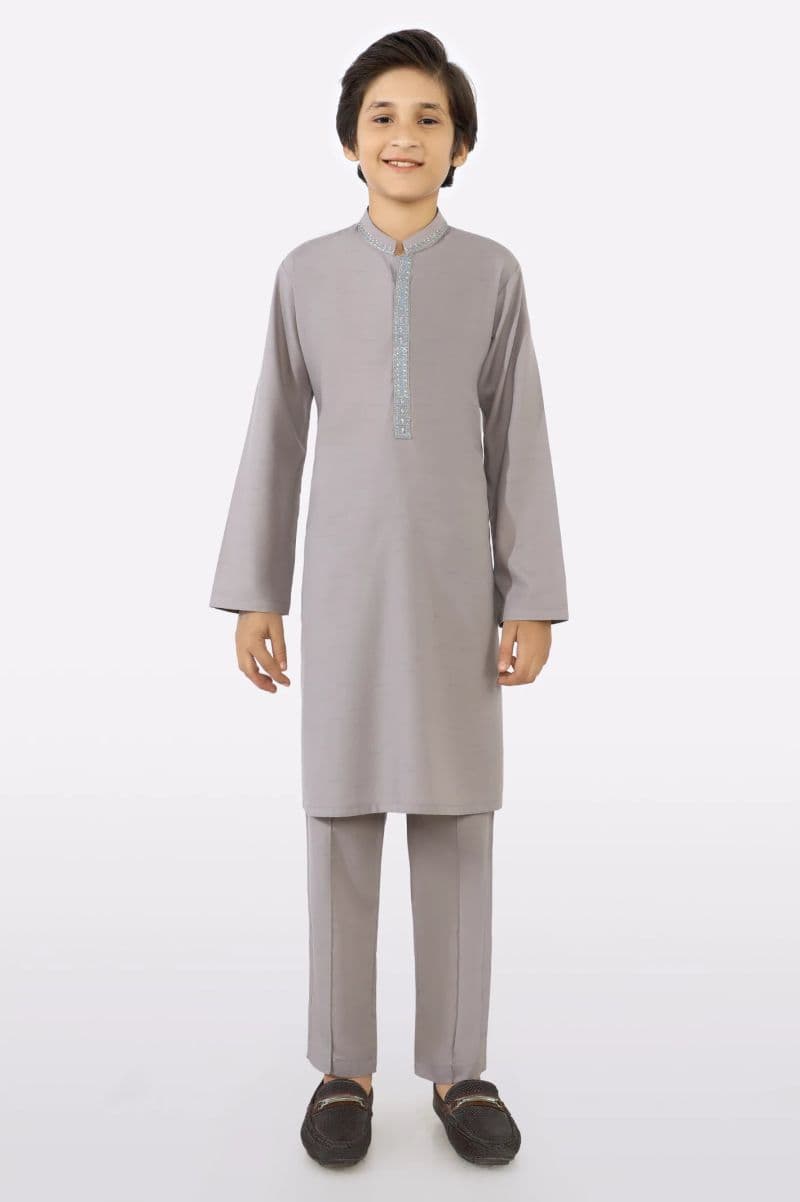 Light Grey Boys Kurta Pajama