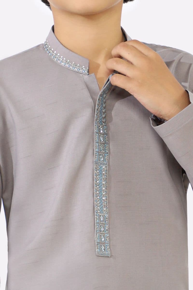 Light Grey Boys Kurta Pajama