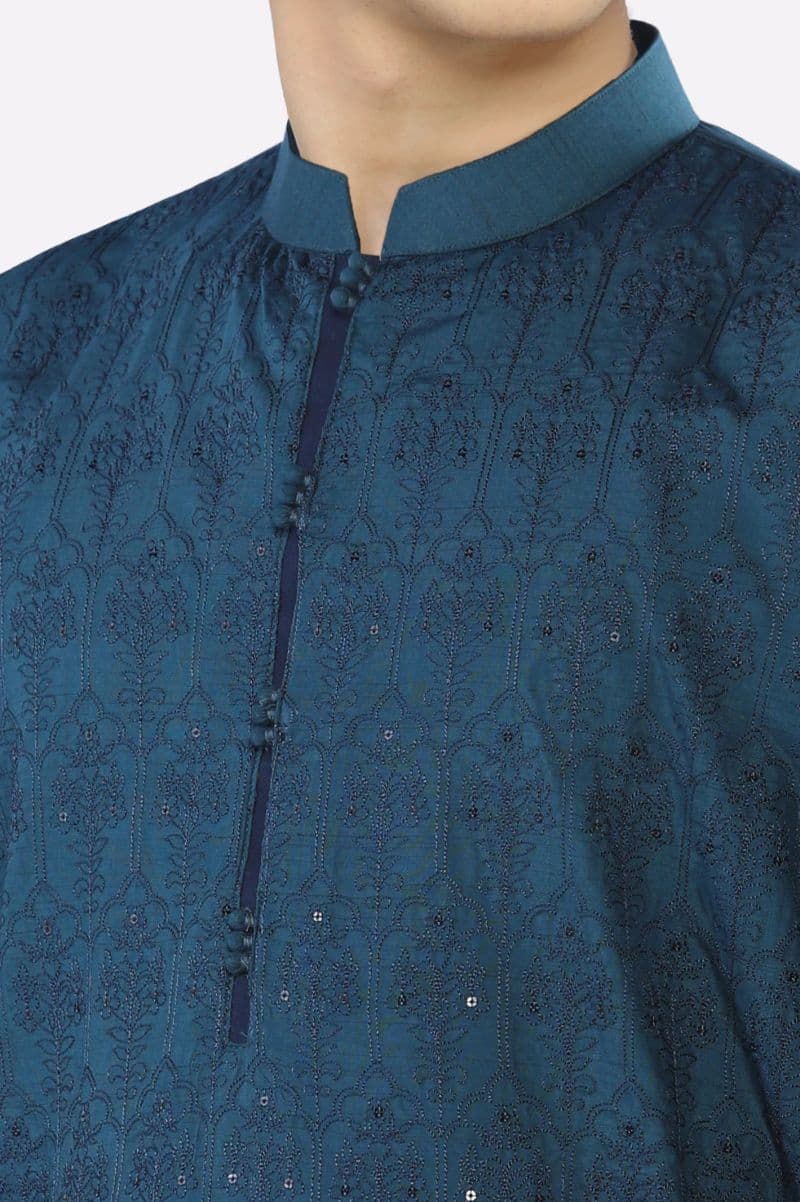 Blue Teens Kurta Pajama