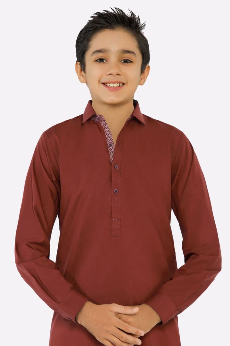 Maroon Teens Kameez Shalwar