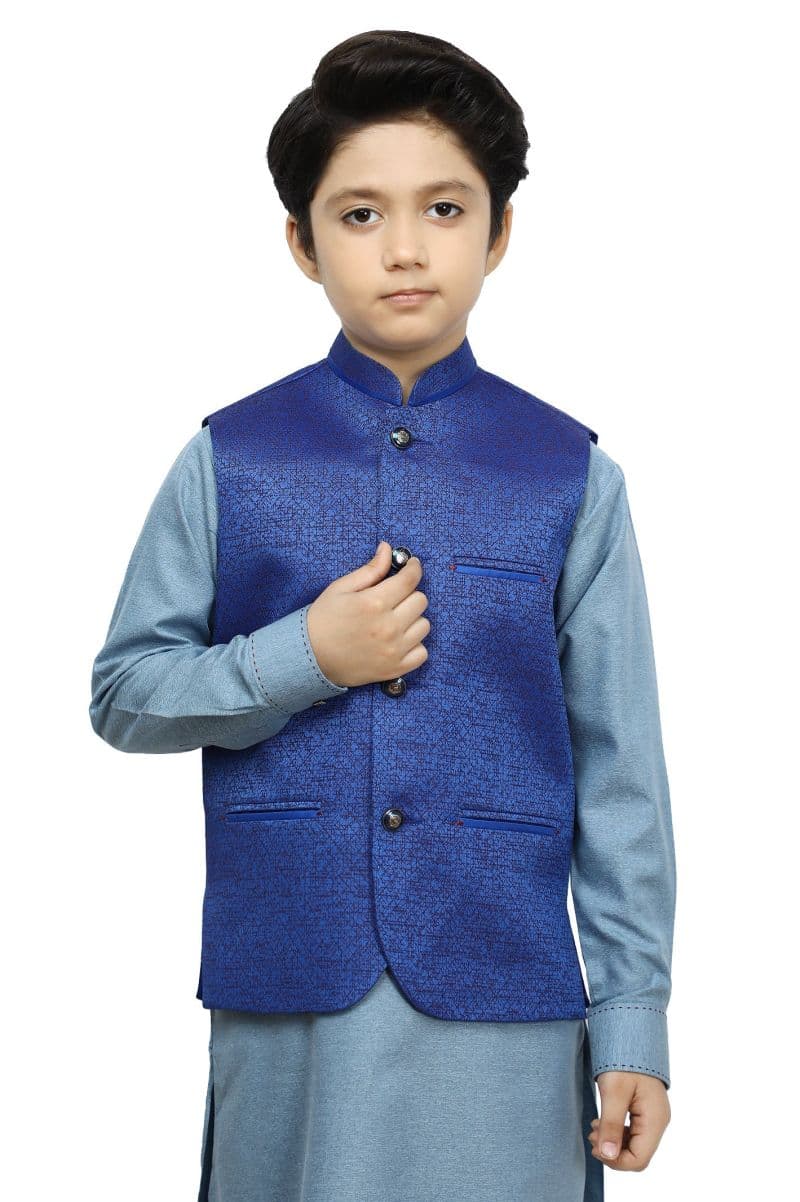 Boys Waist Coat SKU: KBW-0029-ROYAL BLUE